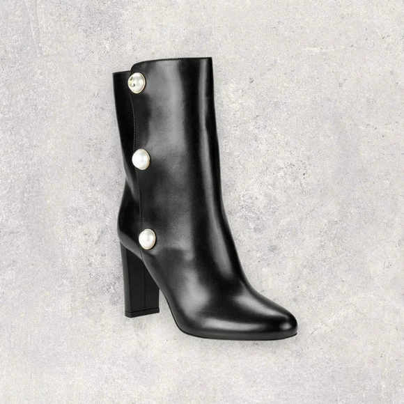 Jimmy Choo Rina 85 Leather Ankle Boots Size 38 (8) NIB - Picture 2 of 15